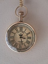 Vintage Victoria 1875 Brass Pocket Watch   Antique Collectible Christmas Gift