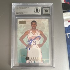 1996-97 Skybox Premium Allen Iverson #85 Autograph BGS 10 Basketball Card