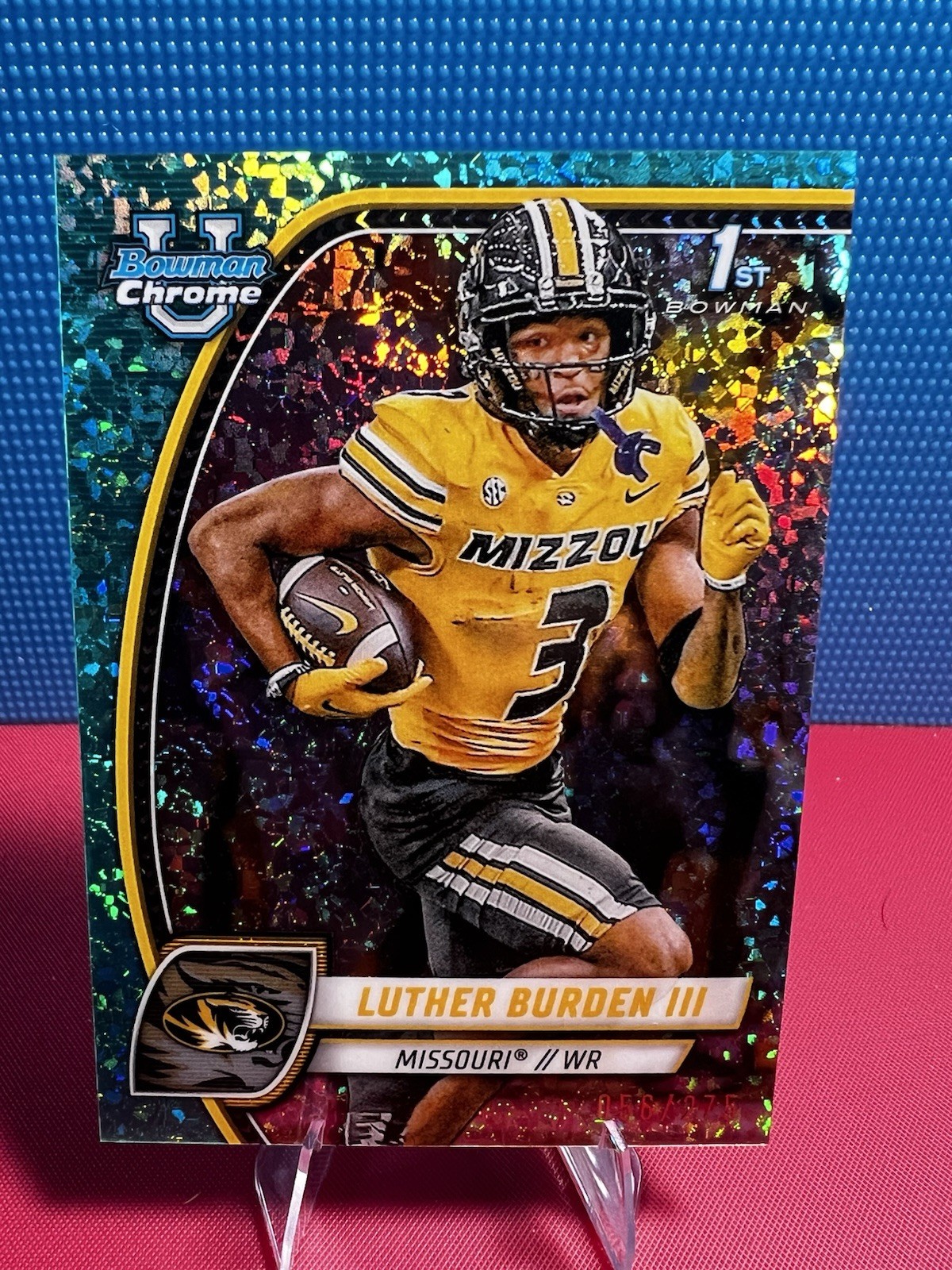 2024 Bowman U Chrome - Luther Burden III - Aqua Mini Diamonds /275 (Card #123)