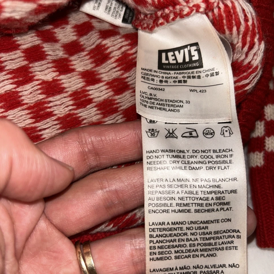 Levi Strauss Ropa Deportiva De Colección Ropa Suéter a Cuadros Mujer XS Lana Foto 3 de 4