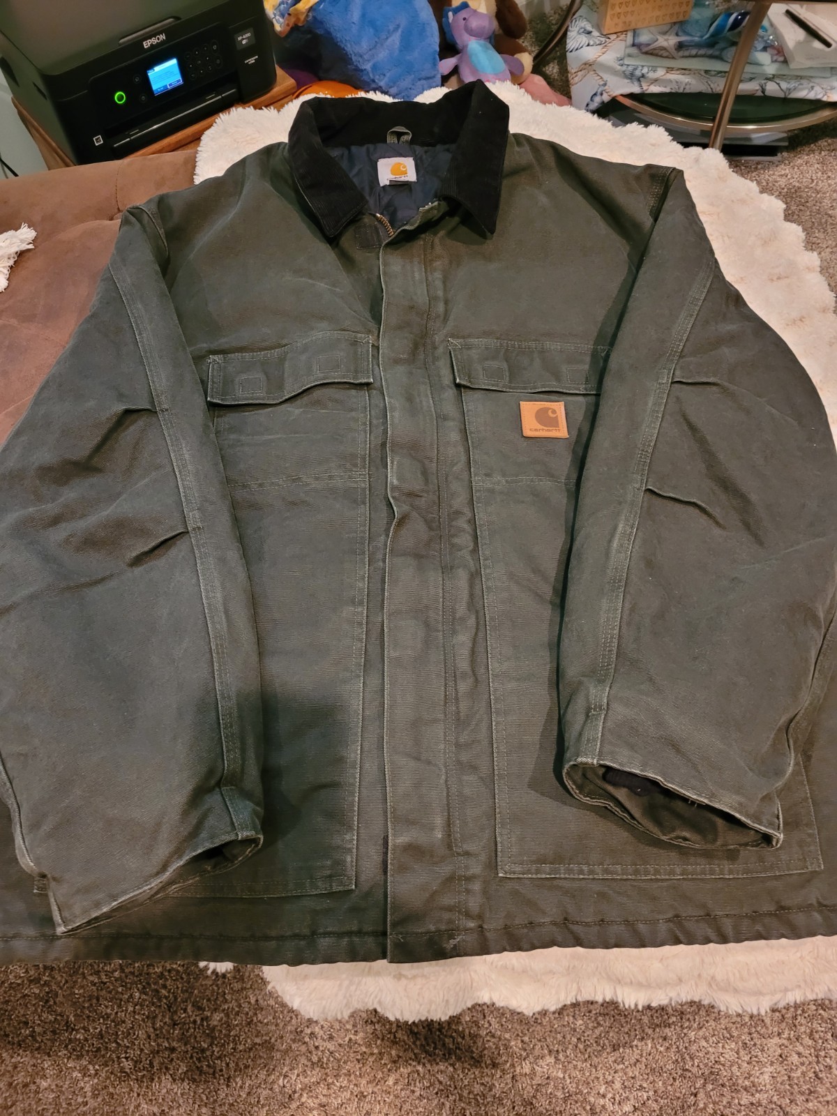 Carhartt C26 MOS Green Men's Corduroy Collar Quilt Li… - Gem