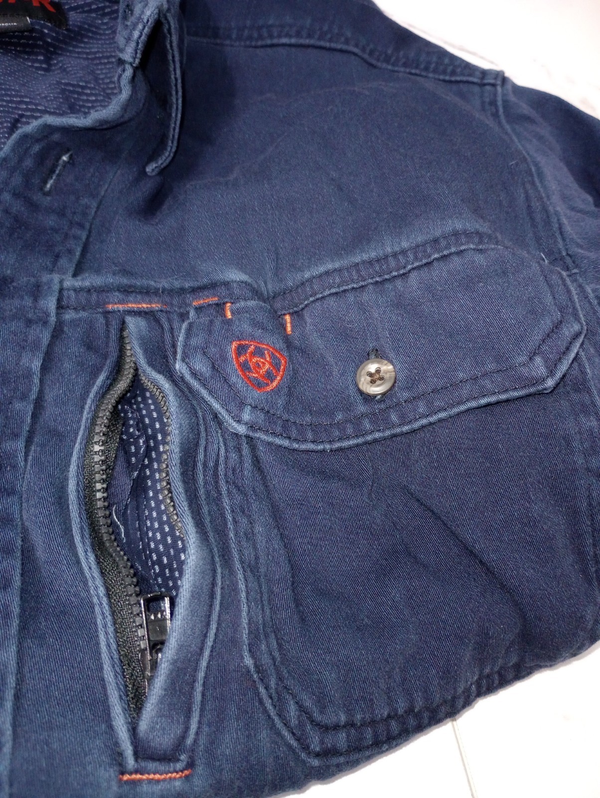 Ariat FR Size Small Button Down Vented Work Shirt… - image 3