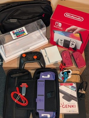 Nintendo Switch OLED Model - White bundle w/ extra controllers & accessories