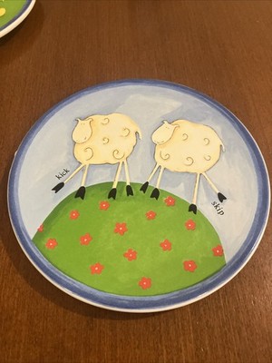M&S St Michael Farm Animal Wall Plate Sheep Ewes Vintage Kick Flip