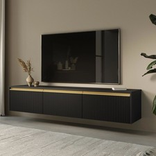 TV Lowboard Loren 182cm 3 Türen Rillenfront Hängend Stehend Modern Design