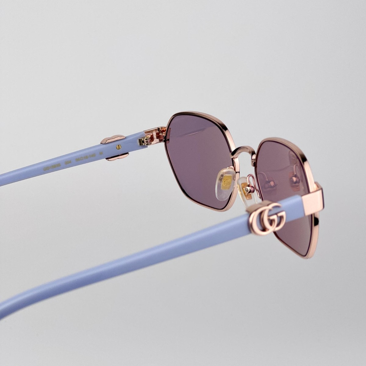 Gucci Women Sunglasses Rose Gold Lilac Oval GG1593S 004 NEW  display picture 2