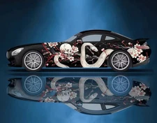 Skeleton Car Decal; Skull Car Decal; Cool Car Decals Both Sides; Car Livery