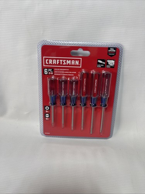 #ad Craftsman CMHT65043 6 Piece Screwdriver Set Straight amp; Phillips Ergonomic Grips $17.95