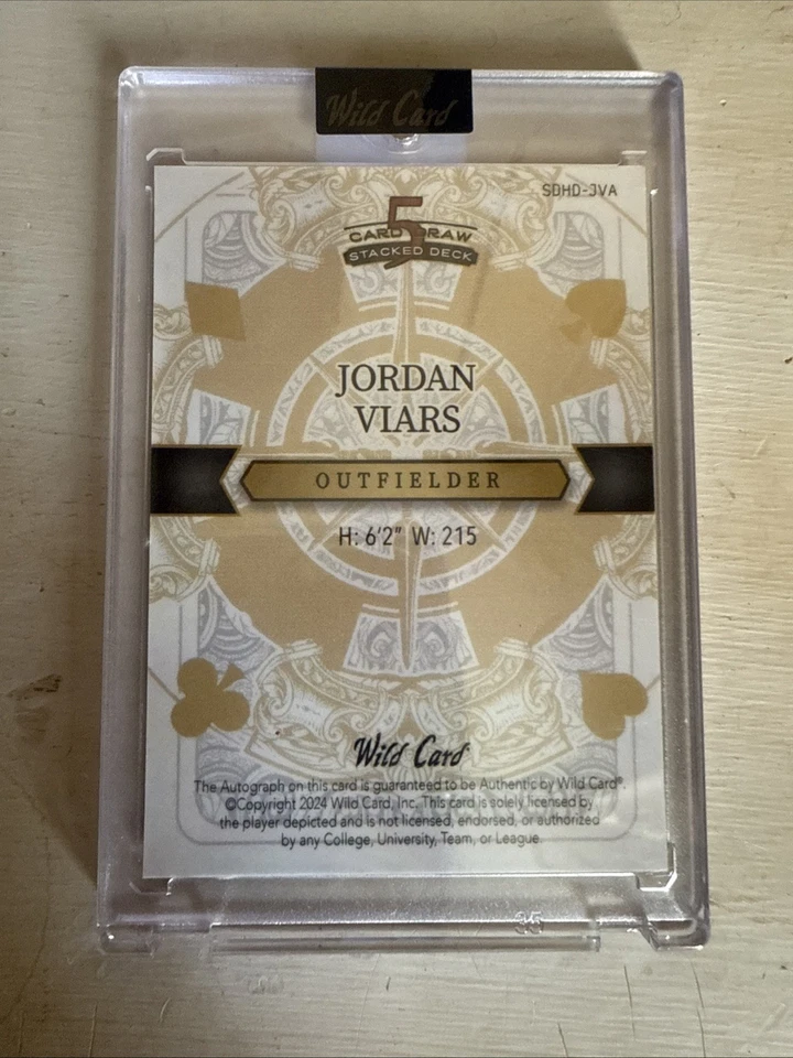 2023 Leaf Metal - Noble Jordy Vargas #N-JV1 Purple Prismatic /8 (AU, RC) - Image 2 of 2