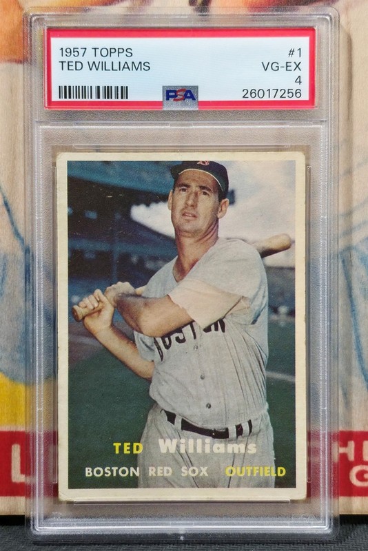 TED WILLIAMS 1957 Topps Baseball #1 PSA 4 *CENTERED* BOSTON RED SOX HOF Vintage