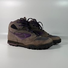 Vintage Nike ACG Caldera Hiking Boots Brown Purple Suede Women's Size 9.5