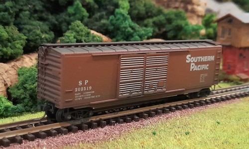 * N Gauge * Kadee * Southern Pacific 50' Dbl Door Boxcar 202519 * BOXED * 34050 | Zustand: Used