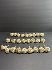 Vintage Ceramic Porcelain Enamel Knobs Pulls Lot Of 26 Reclaimed Hardware