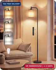 Dimmable Floor Lamp for Living Room with Remote and Foot Switch, Modern Standing