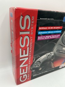 SEGA Genesis Model 2 Console System & Box Sonic Hedgehog 2 Bundle TESTED READ!!