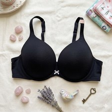 NWT Cacique Black Full Coverage Underwire Bra - Size 44C Minor Defect 