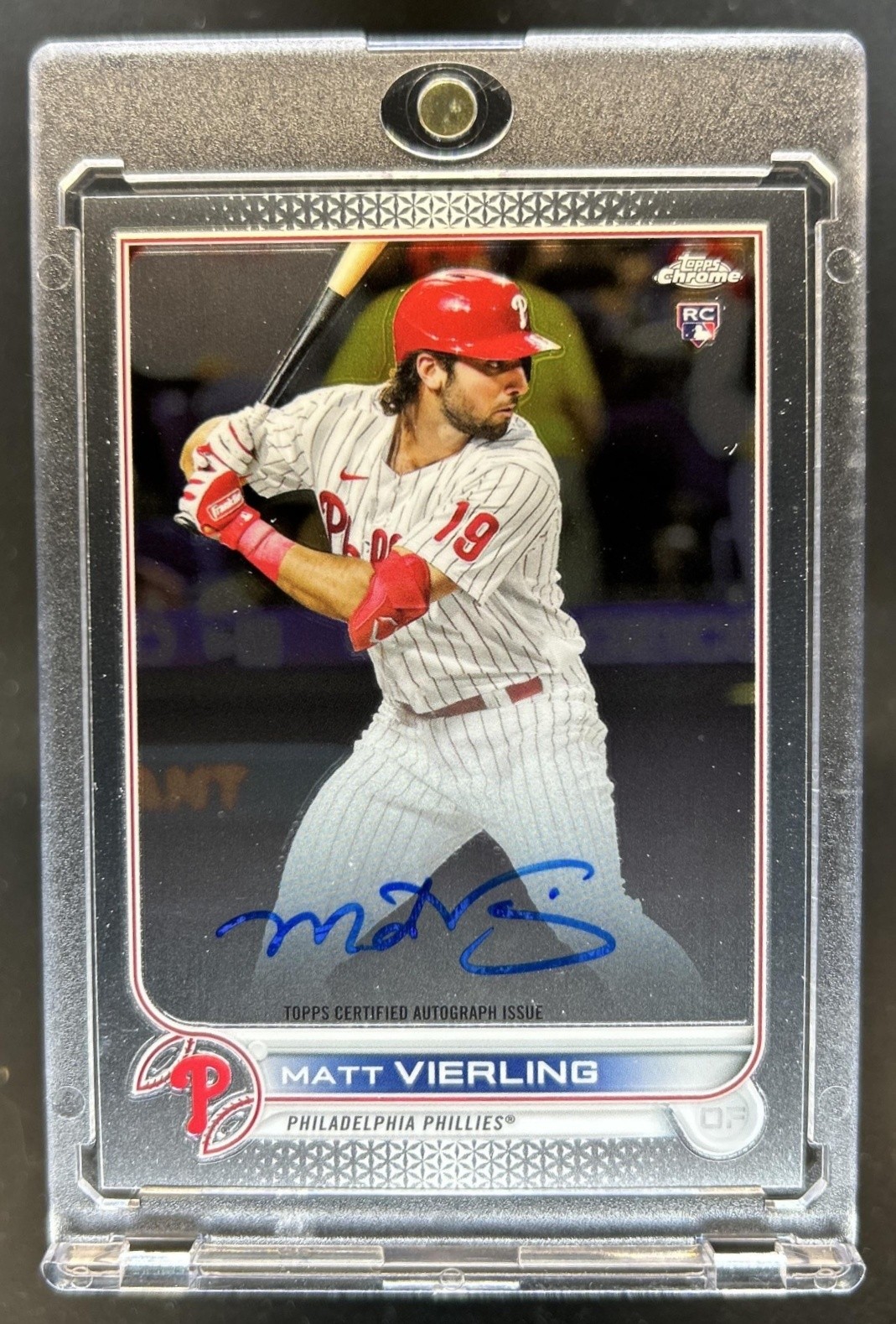 2022 Topps Chrome Matt Vierling Auto RC #RA-MV Phillies Rookie