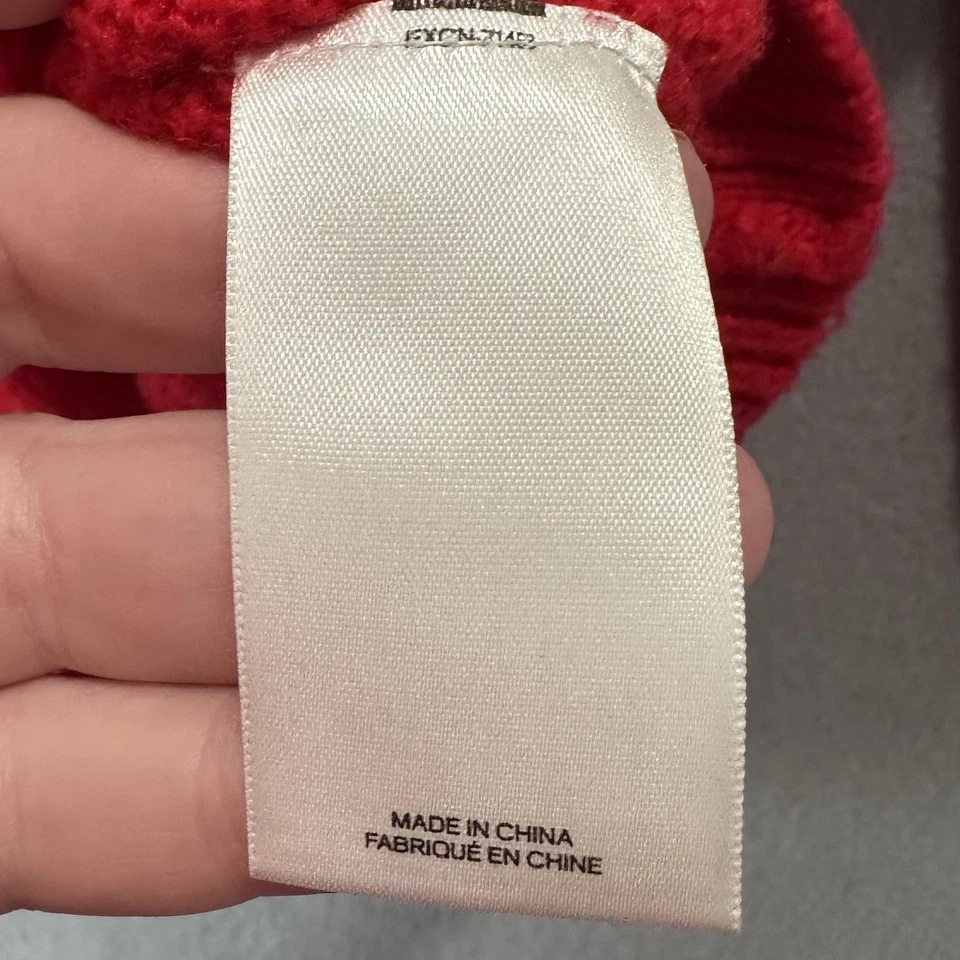 Suéter Vintage Express Difuso Talla Pequeña Rojo Blanco Mezcla de Lana Universitaria Y2K Foto 3 de 4