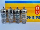 4x ECC81 / 12AT7 PHILIPS  Miniwatt  tubes -  TK2 - ECC 81 - 1962