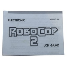 Electronic Robocop 2 LCD Game Manual Model 7-830 Instructions booklet