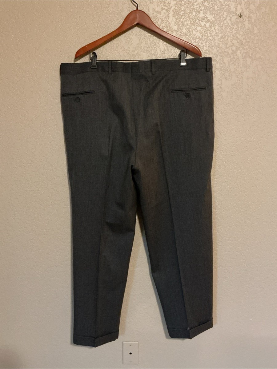 Vintage Givenchy Monsieur Dress Pants Mens 42R Gray Triple Pleat