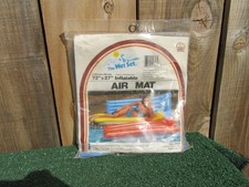 Brand New Vintage 1984 Intex The Wet Set 72" x 27" Blue Air Mat Pool Float 59703