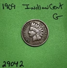 1909 Indian Head Cent / Penny 1c GD Good