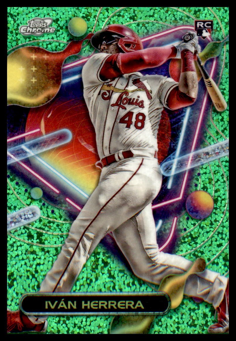 2023 Topps Cosmic Chrome Green Space Dust Refractor Ivan Herrera #147 (RC) /75