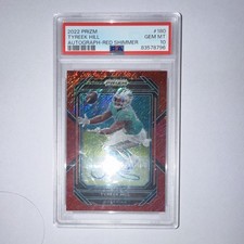 2022 Panini Prizm Tyreek Hill Dolphins #180 Red Shimmer Auto /35 PSA 10 83578796