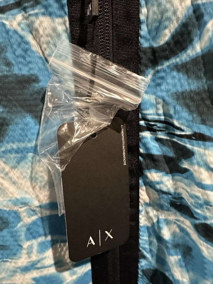 A|X Armani Exchange Men's Long Sleeve Blouson Jacket Full Zip, Graphic Blue, L - Image 3 of 4