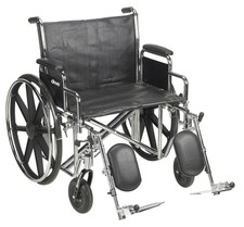 McKesson Standard 24" Wheelchair with Elevated Footrests
