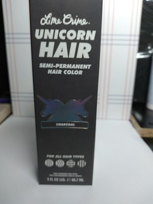 Lime Crime Unicorn Semi-Permanent Hair Color Full Coverage, 3 fl oz Tube CHARCOA