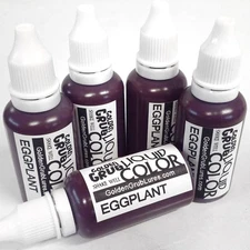 NEW 1 OZ. EGGPLANT Liquid Color Fishing Plastic Dye Soft Bait Lure Making