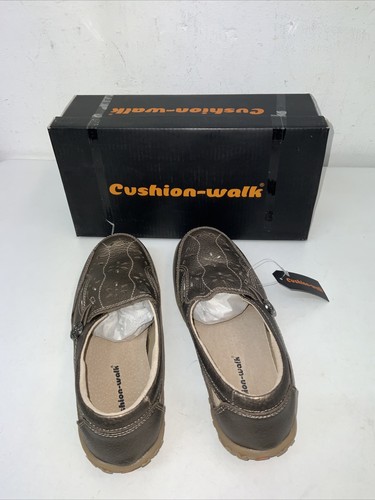 Cushion Walk Ladies Bronze Leather Loafers Slip On Pumps Size 4 E Fit New In Box - Picture 4 of 5