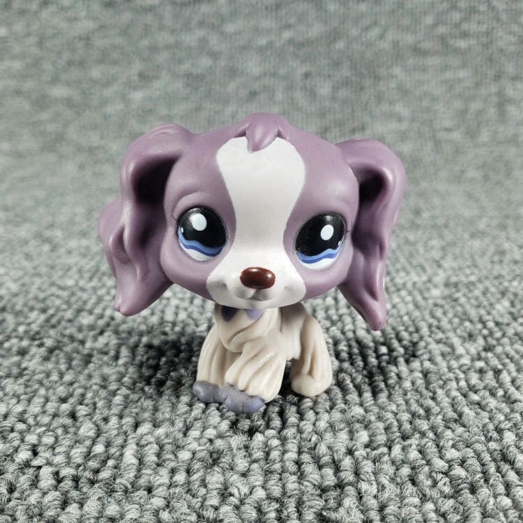 LPS Toy Mini Littlest Pet Shop Purple Cocker Spaniel Dog Puppy