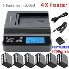 Kastar Battery Charger Sony HDR-FX1000 HVR-HD1000U HVR-V1U HVR-Z1U HVR-Z5U Z7U