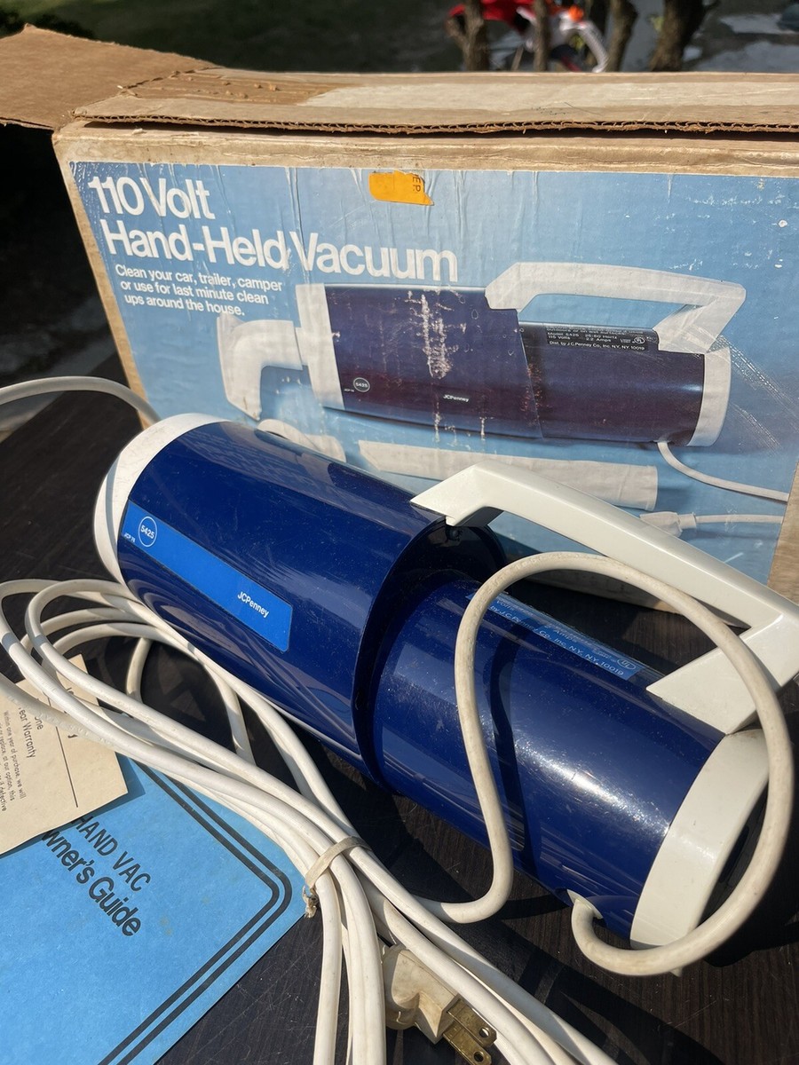 VINTAGE 1970s JCPenney 76 Model 5425 Blue Vacuum Cleaner CANISTER