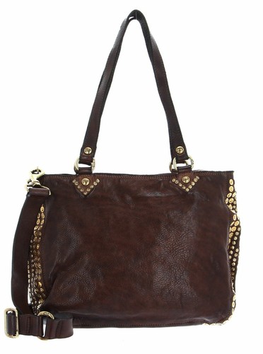 Sac à épaule (Shopping Bag) CAMPOMAGGI En Cuir De Vache - Cognac/marron, Doublure Coton, Neuf Avec étiquettes