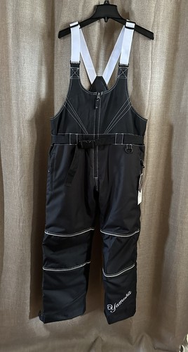 NWT Yamaha Women's Size 10 Snowmobile Snow Bibs Pants Suit black Adventure Bibs - Picture 2 of 20