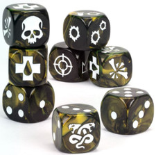 House of Shadow Dice Set-NIB-OOP-Delaque Gang-Necromunda-Warhammer 40k