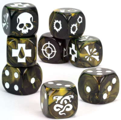 House of Shadow Dice Set-NIB-OOP-Delaque Gang-Necromunda-Warhammer 40k