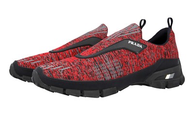 LUXURY PRADA CROSSECTION SNEAKERS SHOES 4O3223 RED NEW US 12.5 EU 45,5 46