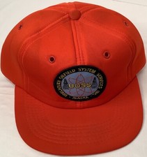 Vintage 1980  s UOSS Baseball Hat Udelhofen Oilfield Alaska Orange Snap Back