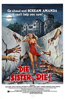 73288 DIE SISTER DIE Movie 1972 Wall Decor Print Poster