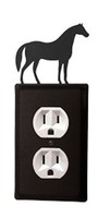 Black Wrought Iron Horse Single Electrical Outlet Covers Country Decor Black Wrought Iron Horse Single Electrical Outlet Covers Country Decor