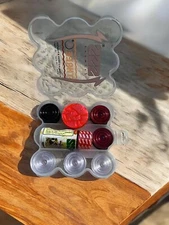 Carrom Board Coins in Box  24 Pcs with 1 Premium Strikers & Powder 20 gm