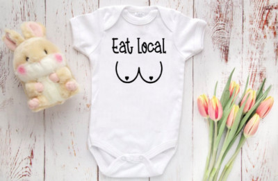 Eat Local Gerber Brand Onesie , Multiple Color Options