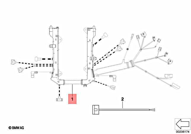 Genuine BMW E67 760LiS Sedan Engine Wiring Harness Engine Module 