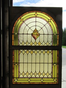 Antique Stained Gl Windows Top And Bottom Architectural Image Is Loading Antique Stained Gl Windows Top And Bottom Architectural