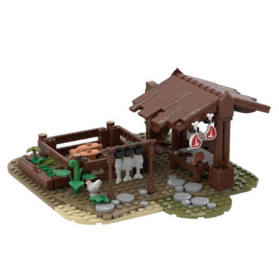MOC: Medieval Butcher 270 Pieces moc-78792 Building Toys Set  Gift